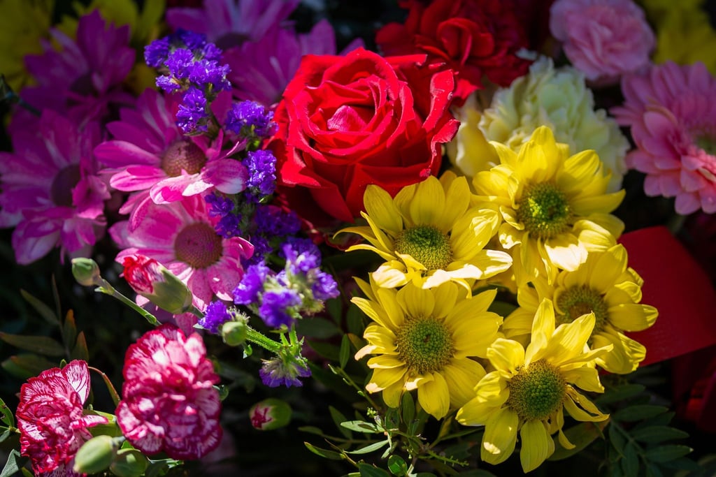 Blumen gab es zum Geburtstag von Brunhilde Kahmann in Dedeleben auch.