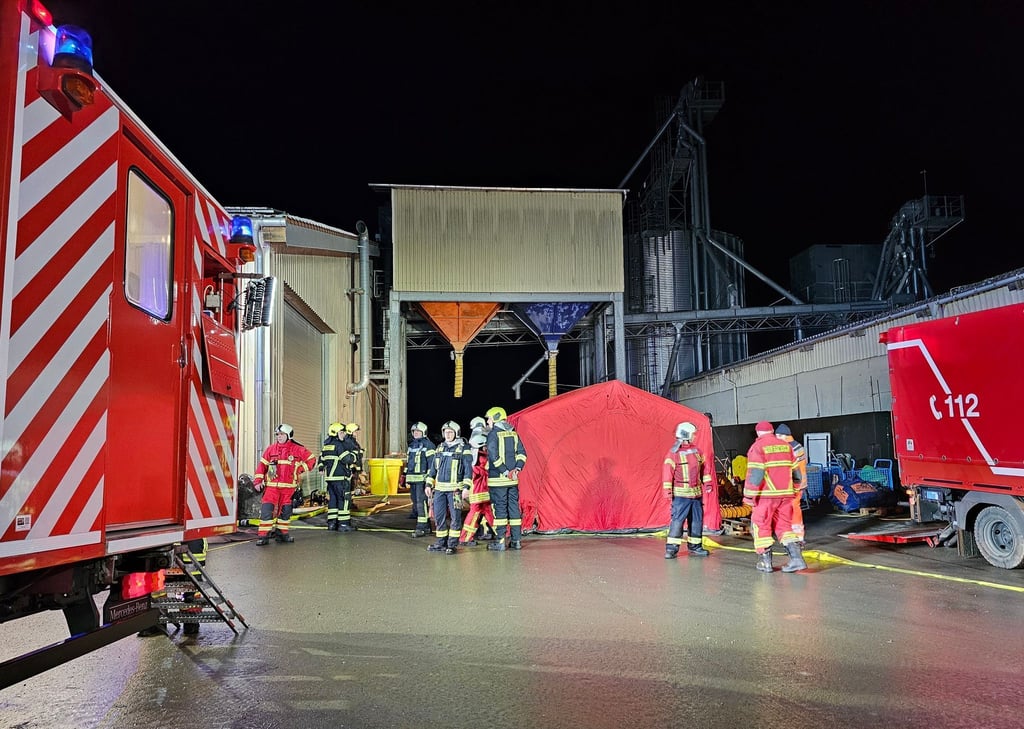 Auf dem Gelände einer Biogasanlage war ein Brand ausgebrochen.