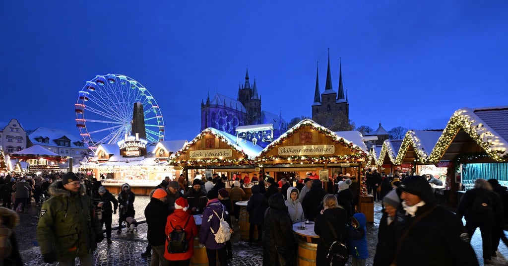 Vorfreude, schönste Freude: Der Erfurter Weihnachtsmarkt ist der größte in Thüringen.
