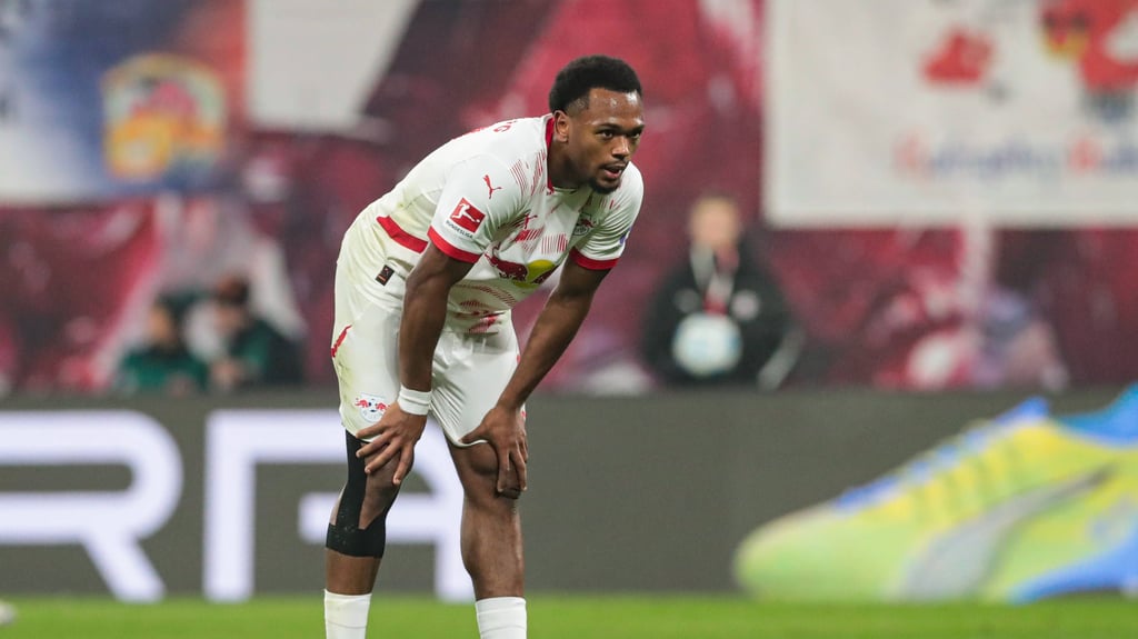 Lois Openda im Spie zwischen RB Leipzig und Borussia Mönchengladbach.