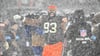 Die Cleveland Browns jubelten nach dem Sieg gegen die Pittsburgh Steelers im Schnee.