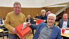 Herbert Wollmann (rechts) bei der Abstimmung, hier mit Steffen Tank aus dem Ortsverein Stendal.