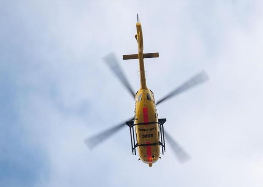 Ein Rettungshubschrauber brachte nach einem Unfall bei Gernstedt einen Motocross-Fahrer ins Krankenhaus.