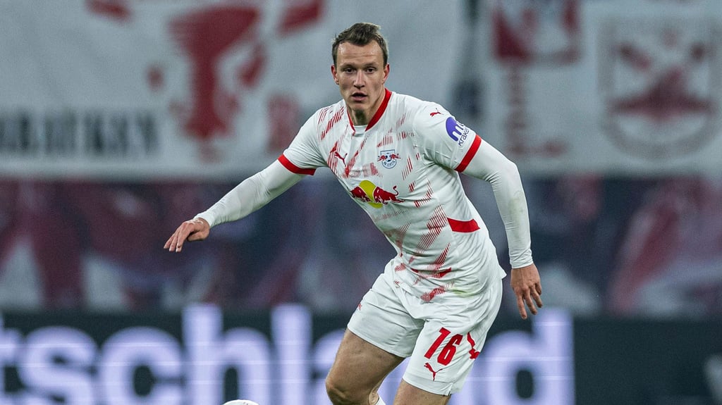 Lukas Klostermann im Bundesliga-Spiel gegen Borussia Mönchengladbach.