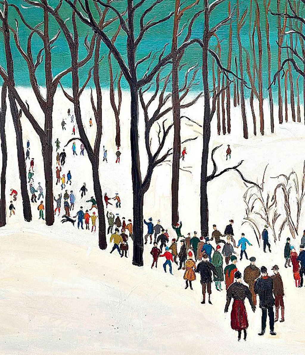 Tsisia Kiladze zeigt in der Kunsthalle Naumburg im Steinweg ihre Bilder, in denen sie sich dem Winter widmet.