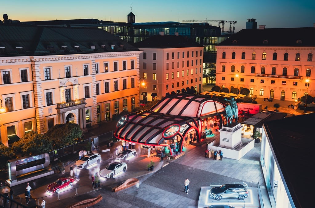 Einer der umstrittenen Open Spaces in der Innenstadt bei der IAA 2023. (Archivbild)