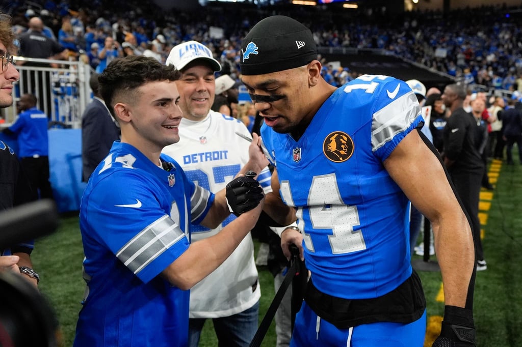 Amon-Ra St. Brown hat mit den Lions derzeit viel Spaß.