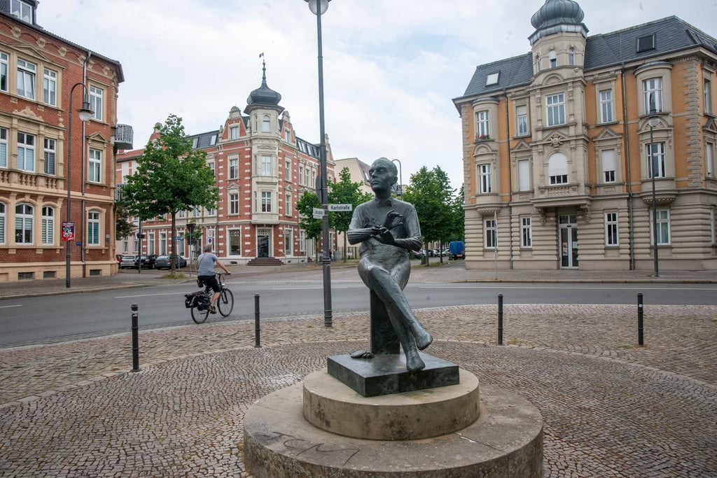 Der Lidiceplatz in Dessau-Nord.
