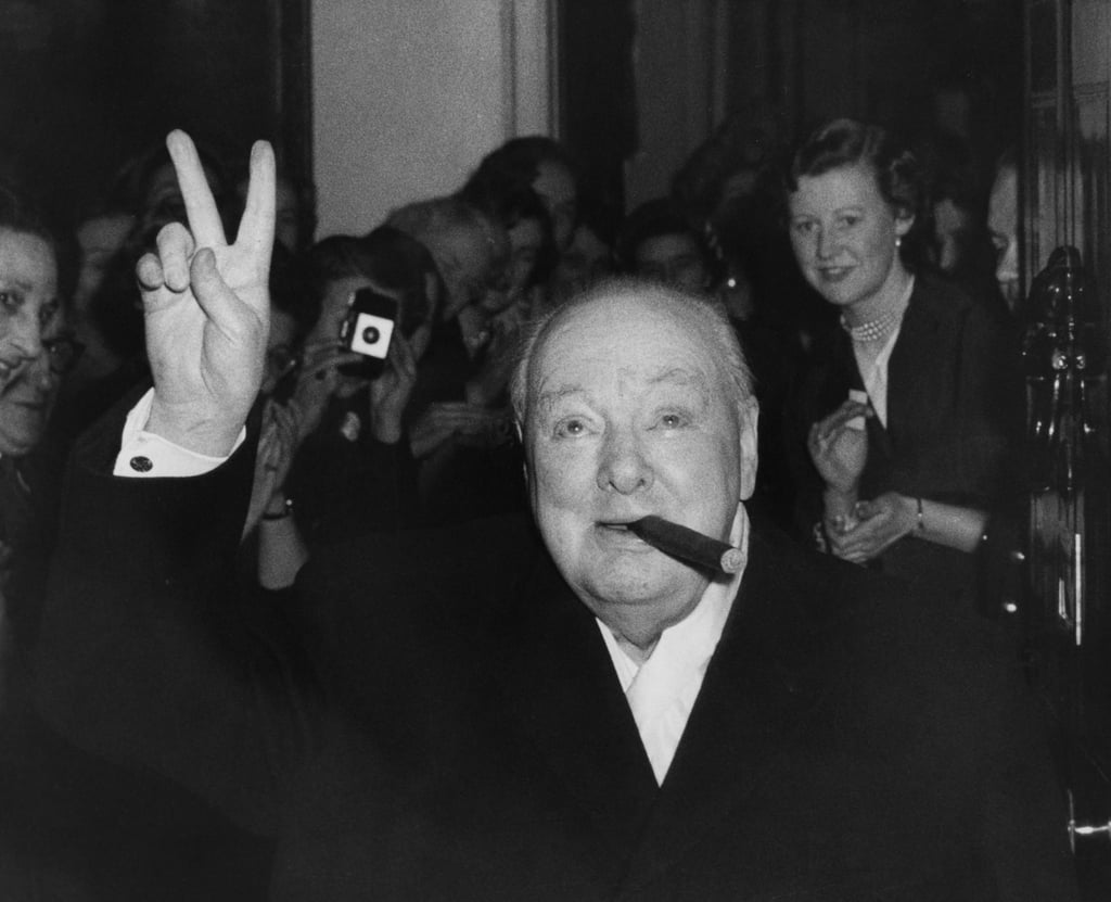 Die Victory-Geste gehörte zum Repertoire des britischen Staatsmannes. (Archivbild)