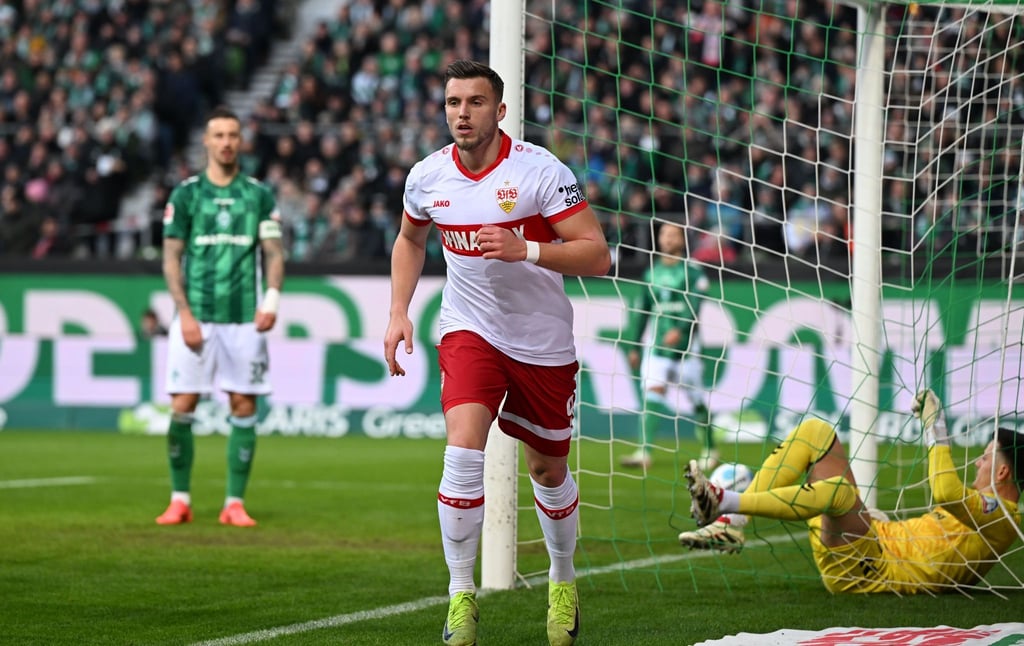 Stuttgarter Torschütze: Ermedin Demirovic trifft zum 1:1 in Bremen.