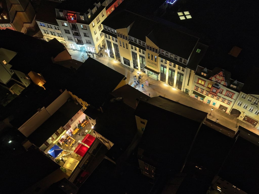 Der Tageblatt/MZ-Hof aus der Vogelperspektive.