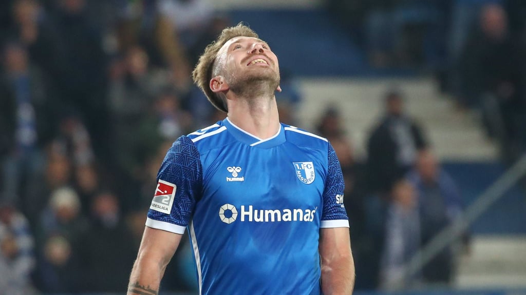 Connor Krempicki, Mittelfeldspieler beim 1. FC Magdeburg, erlitt gegen Hertha BSC eine Heimniederlage.