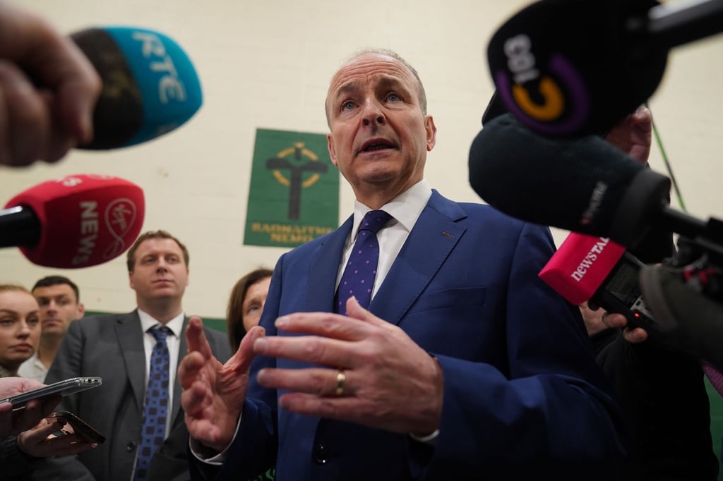 Seine Partei Fianna Fáil liegt auf Kurs, stärkste Kraft in Irland zu werden: Vizeregierungschef Micheál Martin.