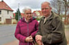 Marita und Wolfgang Beinroth aus Hergisdorf kamen eher zufällig dazu, als die Mauer auf dem Brocken fiel.