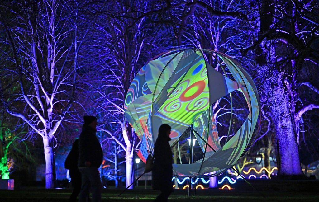 Der Egapark wird winterlich illuminiert. (Archivbild)