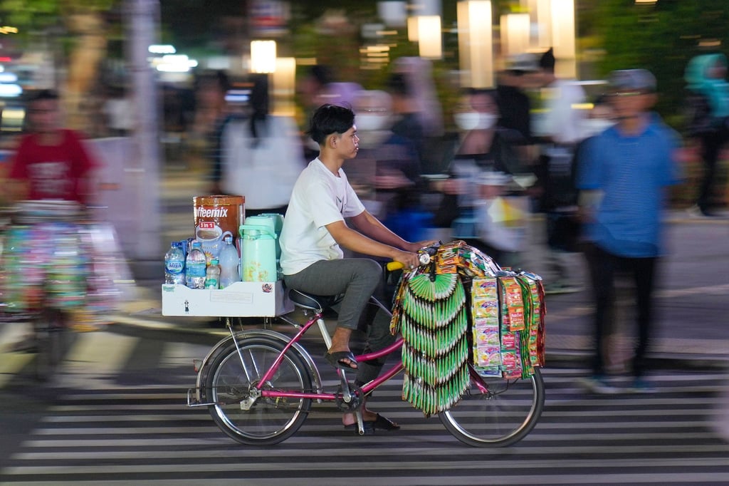 „Starling“-Fahrer gehören zum Stadtbild von Jakarta dazu.
