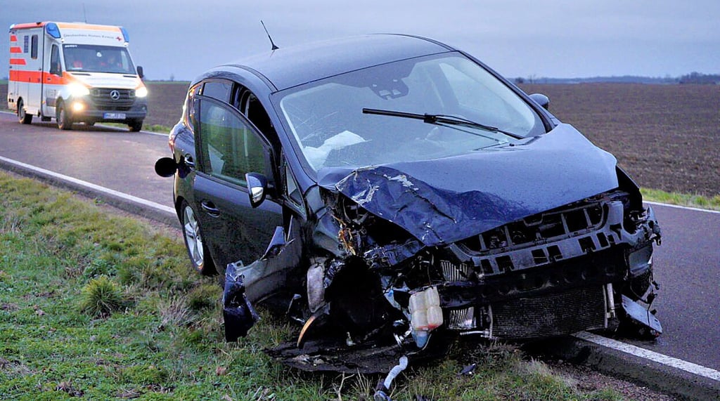Zwischen Rieda und Ostrau ist eine Fahrerin mit ihrem Ford von der Fahrbahn abgekommen und dann gegen einen Baum gefahren.