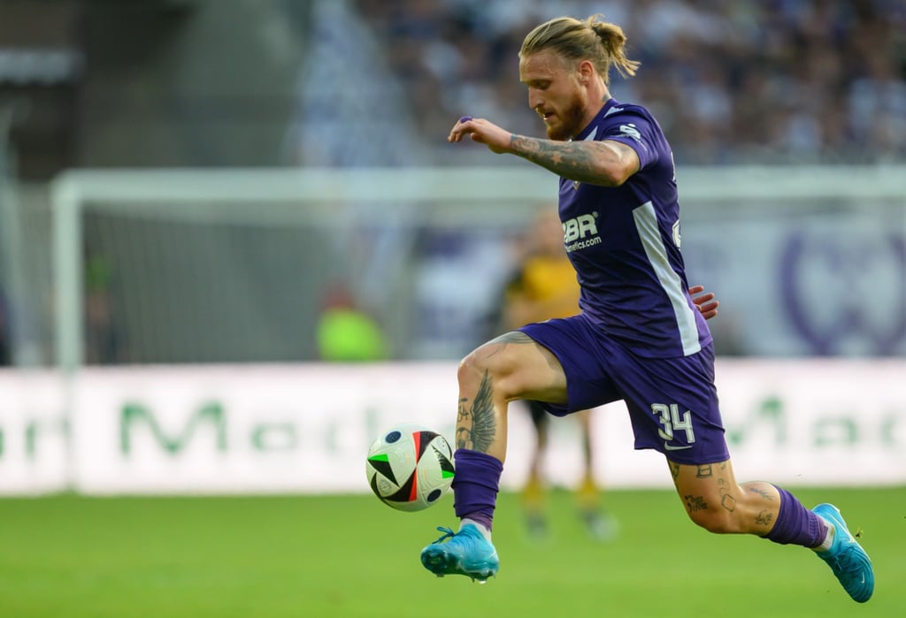 Marvin Stefaniak vom FC Erzgeburge Aue wurde für drei Spiele gesperrt.
