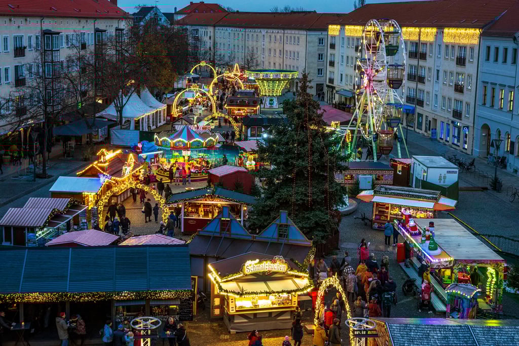 So hatte der Weihnachtsbaum auf dem Adventsmarkt in Dessau vorher ausgesehen.