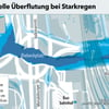 Bei Starkregen bestehen auf dem Riebeckplatz in Halle Überflutungsgefahren. Das zeigt eine neue interaktive Karte.