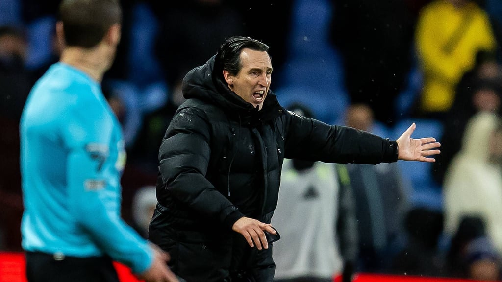 Unai Emery im Spiel von Aston Villa gegen Southampton.