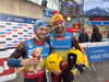 Bejubeln ihr zweites Podest im zweiten Rennen: Florian Müller (l.) und Toni Eggert. Am kommenden Sonnabend sind sie in Oberhof am Start.