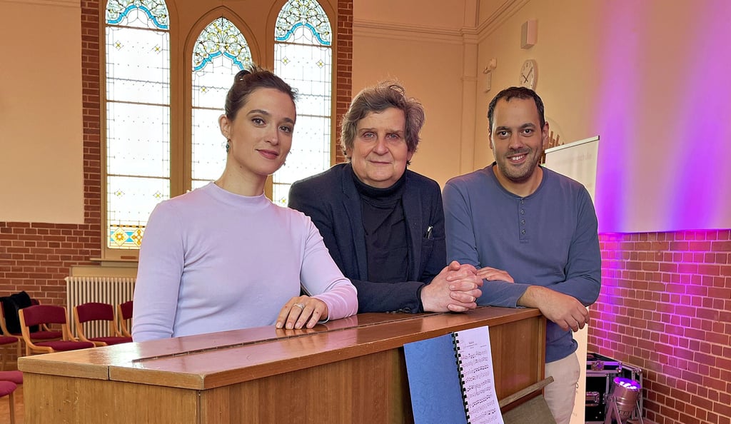 Friederike Becht, Reinhard Seehafer und Nir Lasri gestalteten den Projekttag in Tangerhütte.