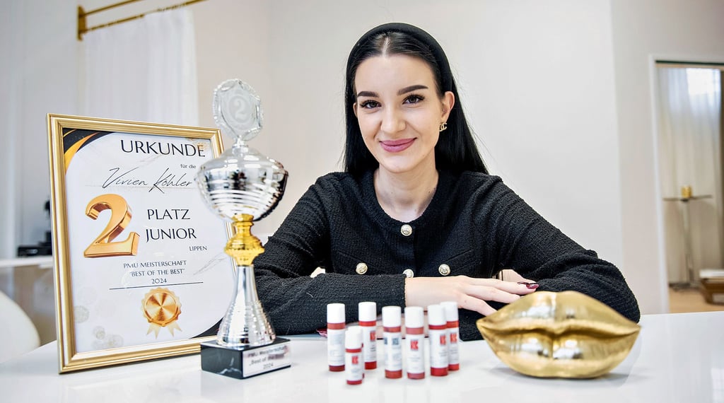 Vivien Köhler führt das Kosmetikstudio „Beauty and Beyond“ in Dessau und hat für ihr Permanent Make-Up eine Auszeichnung bekommen.