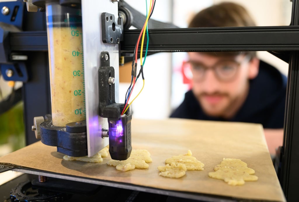 In der Dresdner Neustadt sind bei einem Schülerprojekt Weihnachtsplätzchen aus dem 3D-Drucker entstanden.