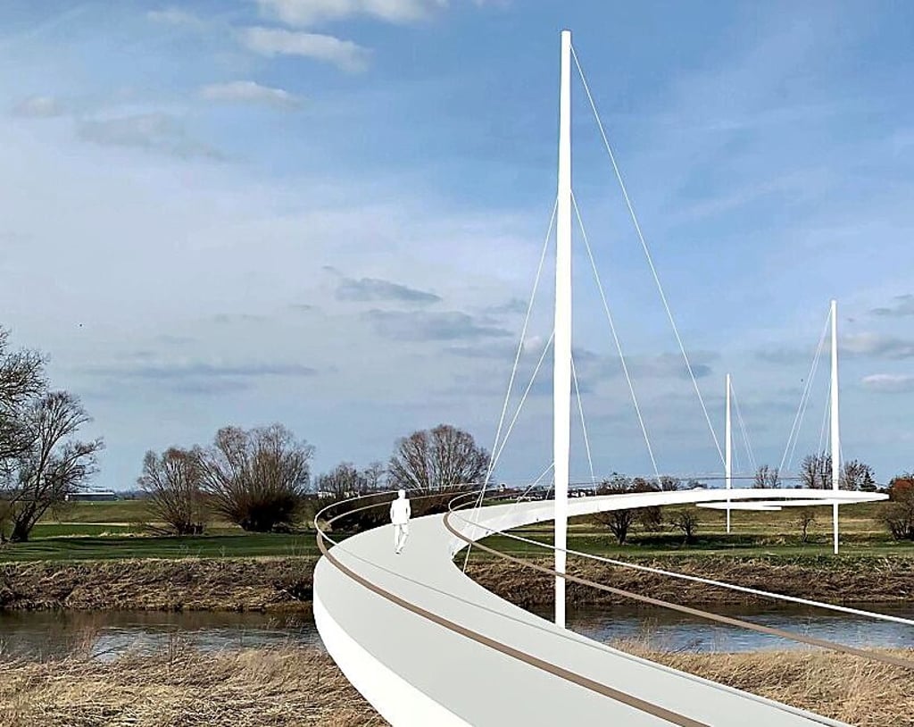 So soll die Saalebrücke bei Rosenburg in etwa aussehen.