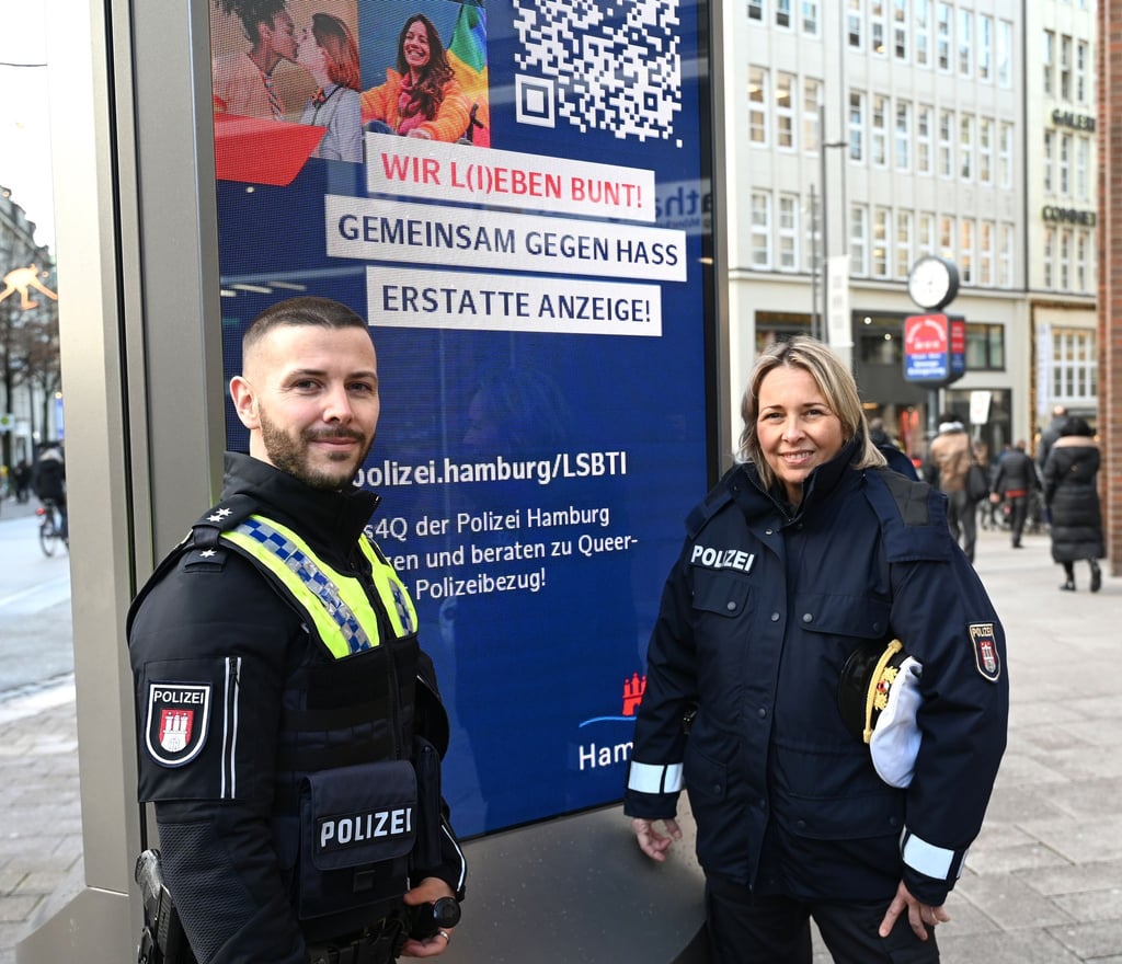 In Hamburg startete die Polizei eine Kampagne gegen queerfeindliche Hasskriminalität.