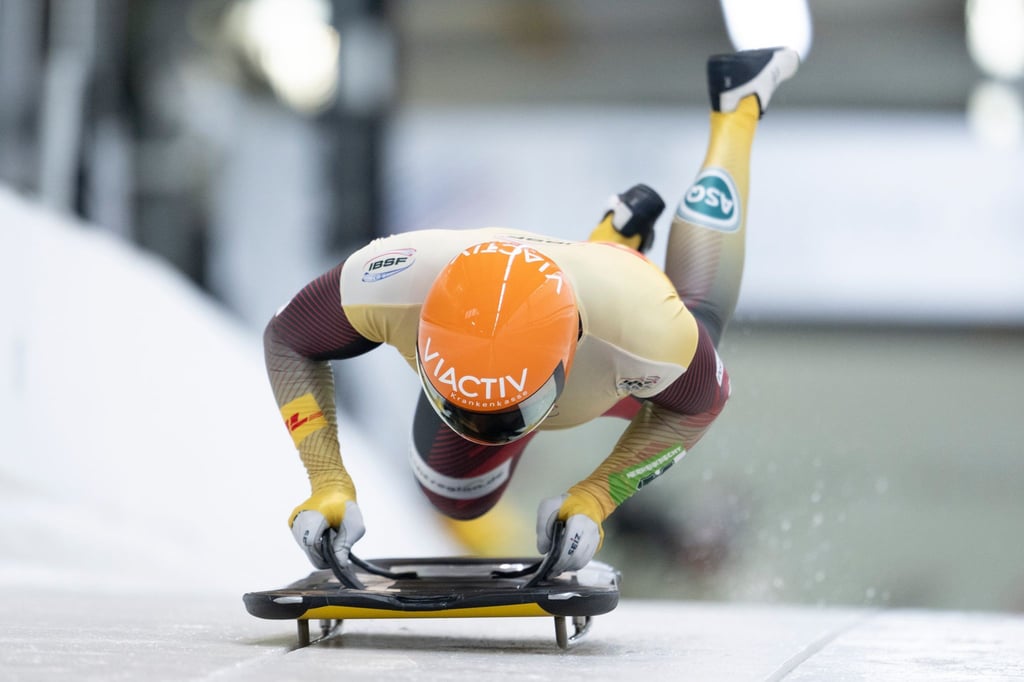 Ein Muskelfaserriss im Adduktorenbereich hat die Siegesserie von Christopher Grotheer im Skeleton-Weltcup beendet.