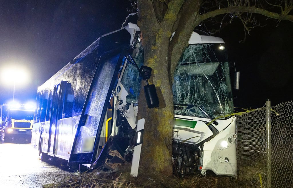 Zwei Menschen wurden beim Unfall eines Linienbusses nahe Ilmenau verletzt.
