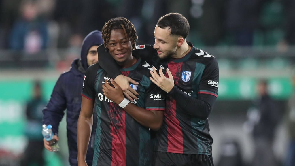 Pierre Nadjombe und Falko Michel spielten beim 1. FC Magdeburg in dieser Saison auch schon für die U23 in der Oeberliga.