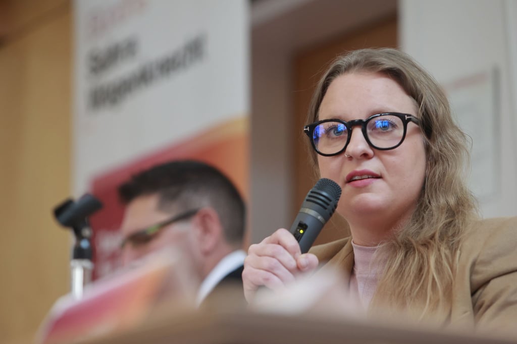 Die stellvertretende Chefin des BSW, Friederike Benda, soll die Landesliste in Brandenburg für die Bundestagswahl anführen. (Archivbild)
