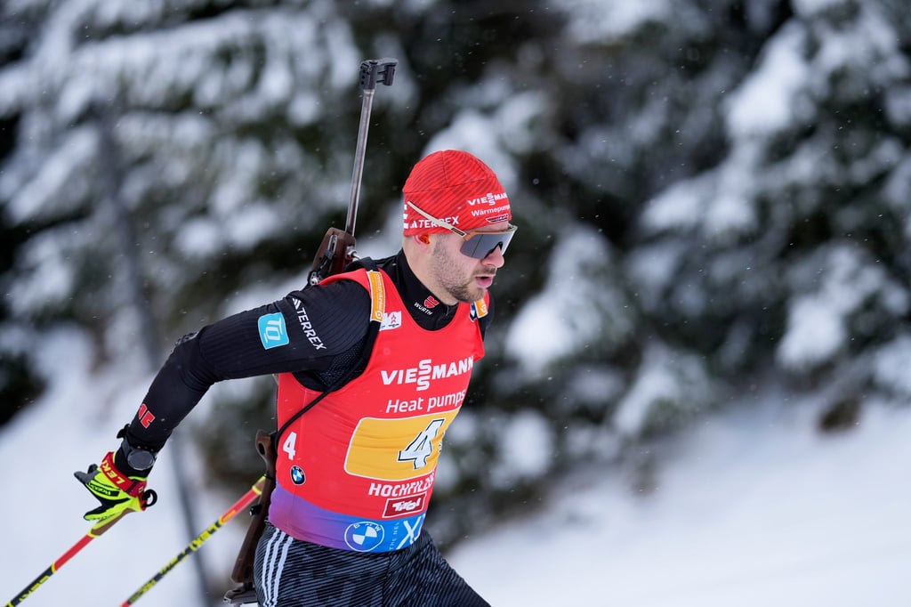 Danilo Riethmüller läuft in der Verfolgung ganz weit nach vorne.