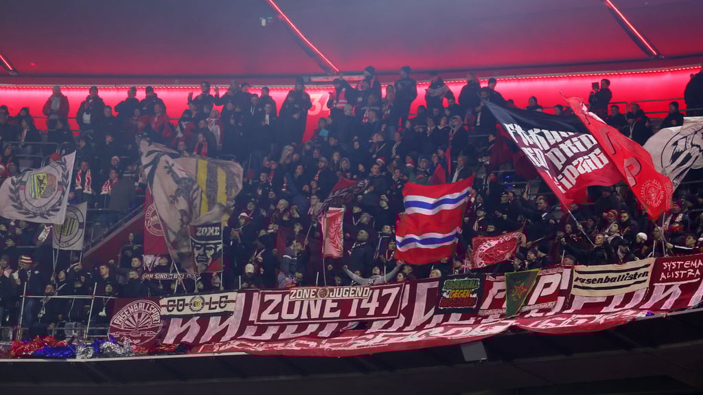 Fans von RB Leipzig in München.