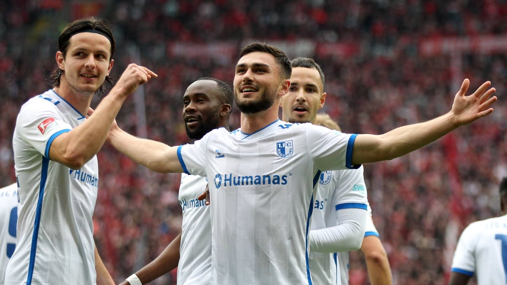 Samuel Loric erzielte gegen den 1. FC Kaiserslautern ein ganz besonders schönes Tor für den 1. FC Magdeburg.