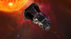 Die Computergrafik zeigt die „Parker Solar Probe“-Sonde der US-Raumfahrtbehörde Nasa auf dem Weg zur Sonne.