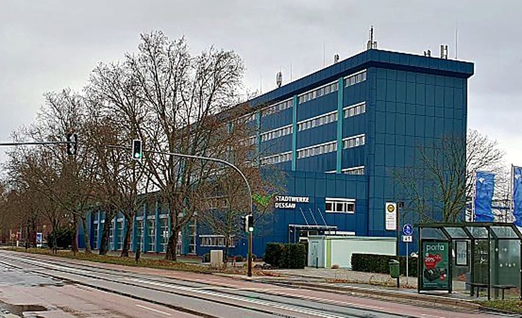 Blick auf die Stadtwerke-Zentrale in Dessau.