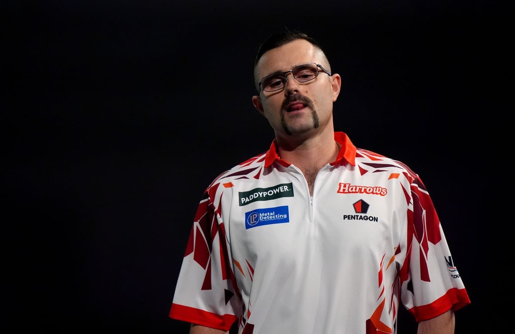 Damon Heta bei der Darts-WM in London.