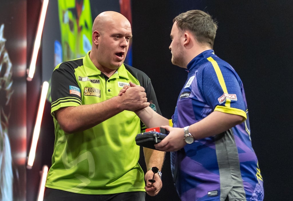 Die beiden Topfavoriten: Michael van Gerwen und Luke Littler.