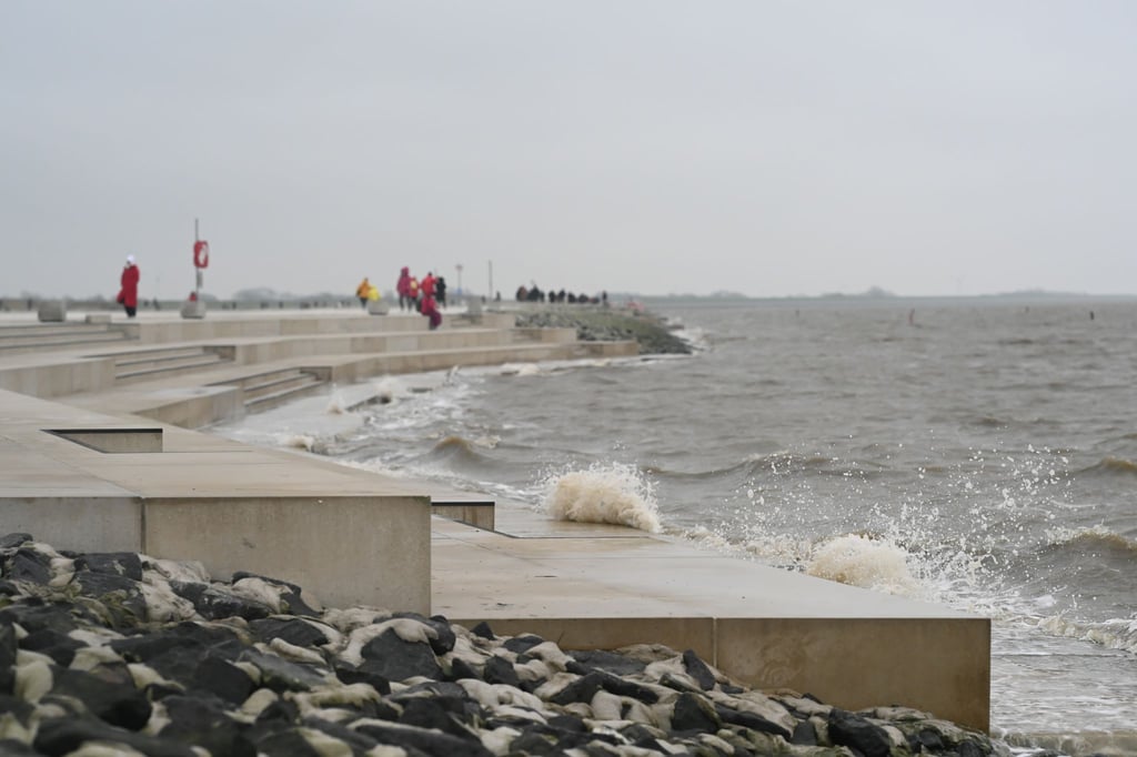 Wegen Sturmwarnungen wurde das Anbaden in Norddeich abgesagt.