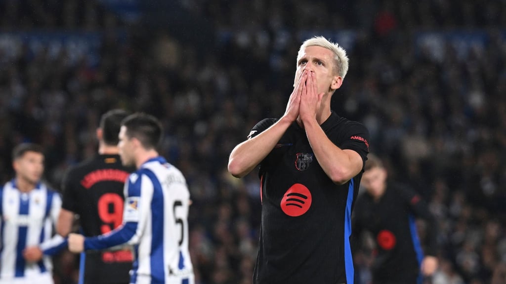 Die Zukunft von Dani Olmo beim FC Barcelona ist ungewiss.