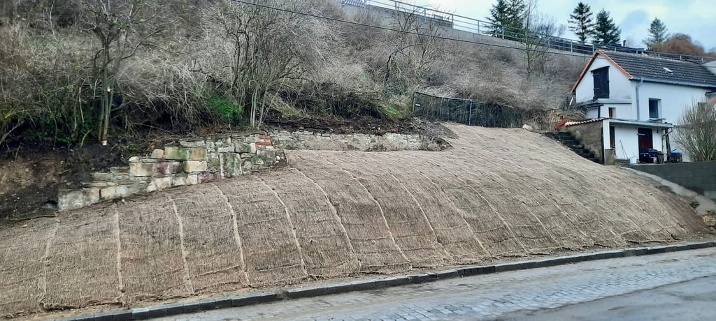Abbruchmaterial wurde entsorgt und der Hang in der Herrenstraße befestigt.