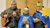 Die Sternsinger besuchten am Freitagvormittag die Bahnhofsmission in Halle. 