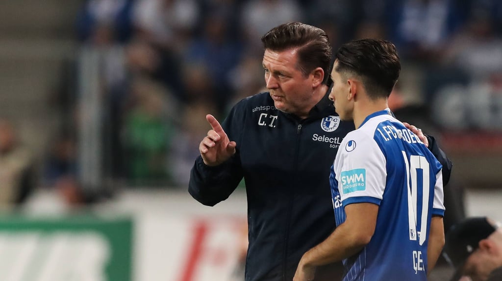 Christian Titz und Jason Ceka arbeiten beim 1. FC Magdeburg schon lange zusammen. Trennen sich die Wegen nun noch im Januar?