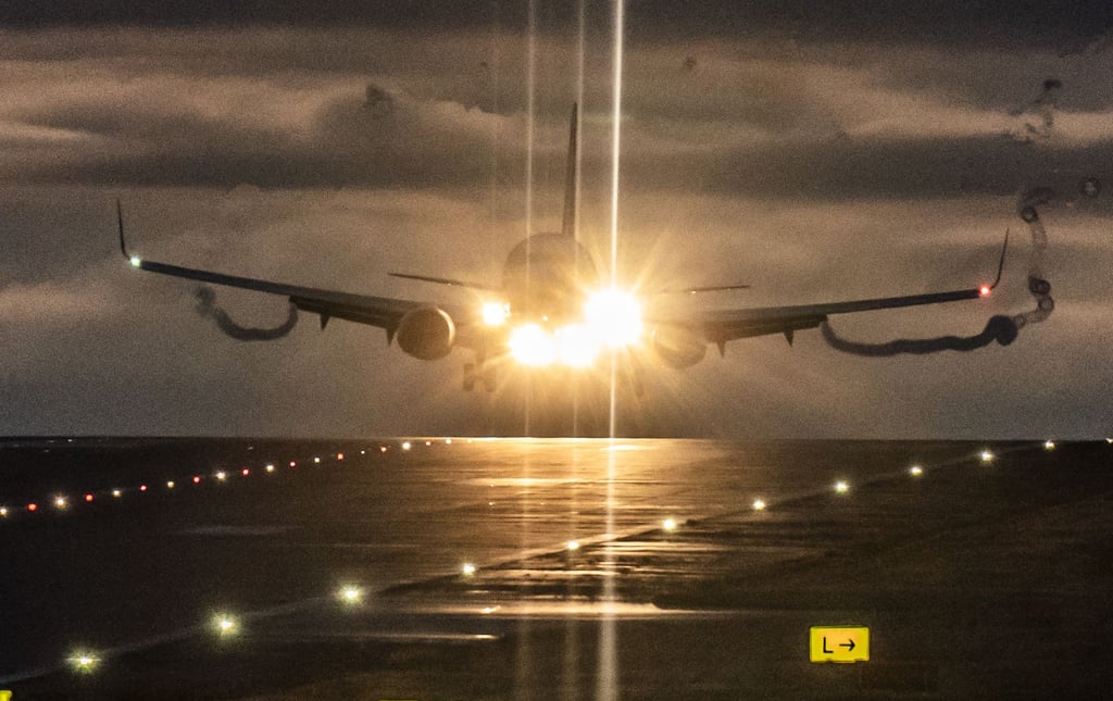Landung während eines Sturms auf dem Flughafen Leeds Bradford. (Archivbild)