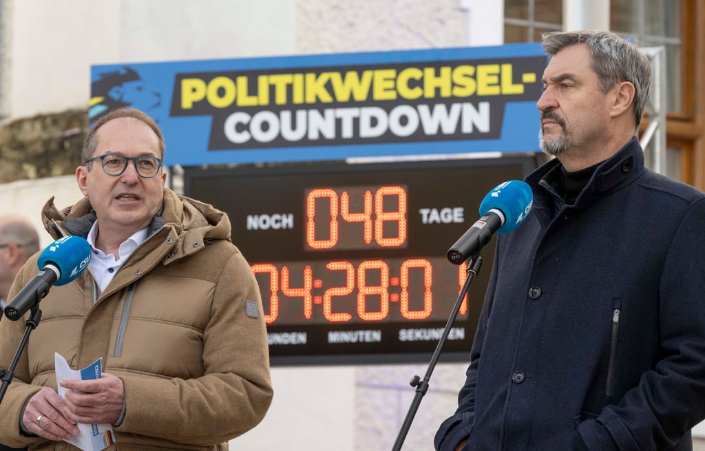 Der Countdown läuft: Die CSU setzt auf einen Regierungswechsel.