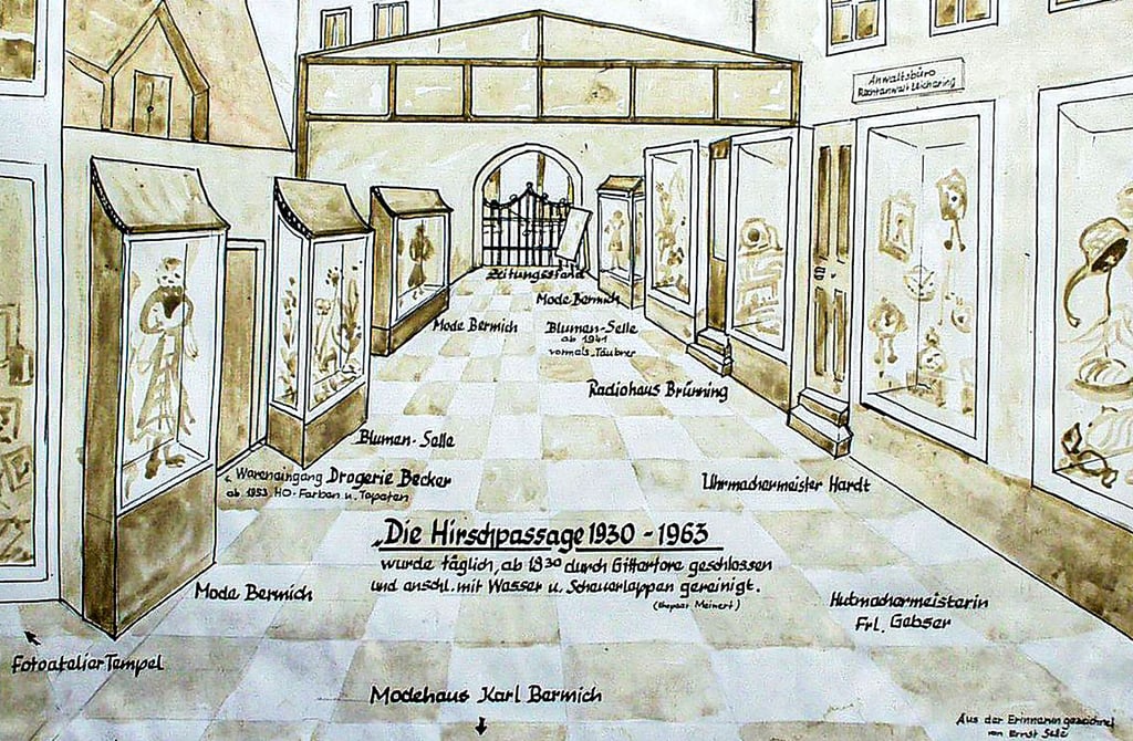 „Ein bequemer Wandelgang, wie man ihn sonst nur in großen Städten findet, der Jakobsstraße und Marienstraße verbindet.“ So wurde einst die Hirschpassage in Naumburg beworben.